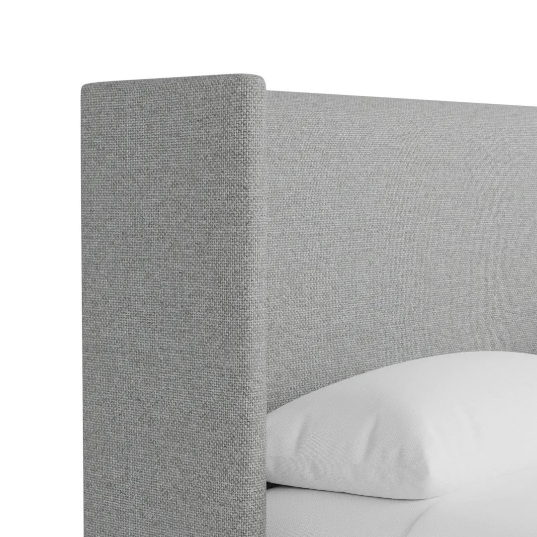 Captiva Suave Gray 48" Upholstered Shelter Bed