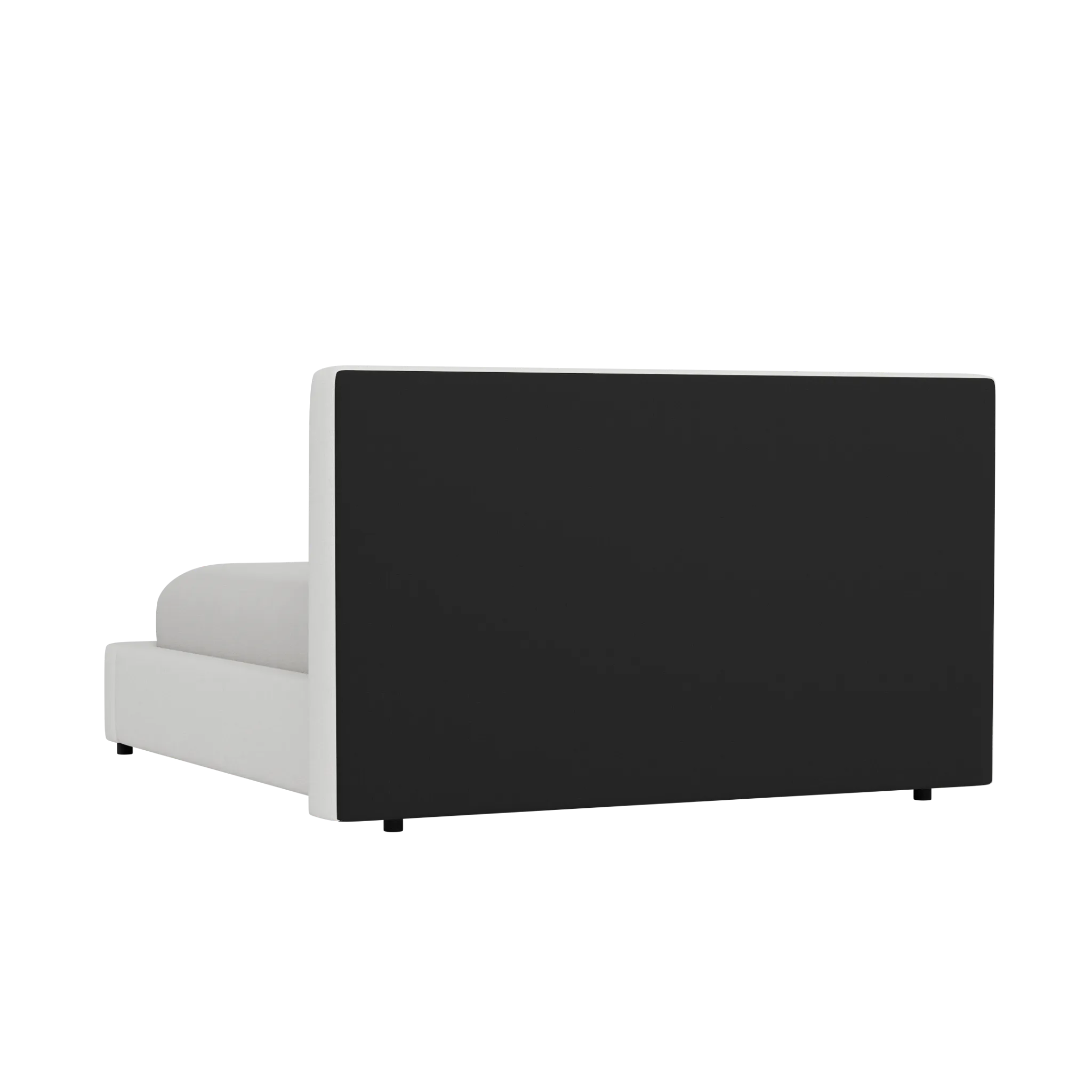 Grayton Sutton White 44" Upholstered Platform Bed