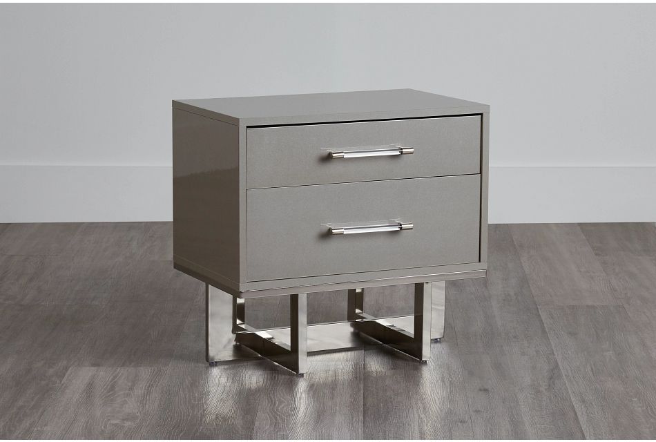 Cortina Champagne Nightstand, (0)