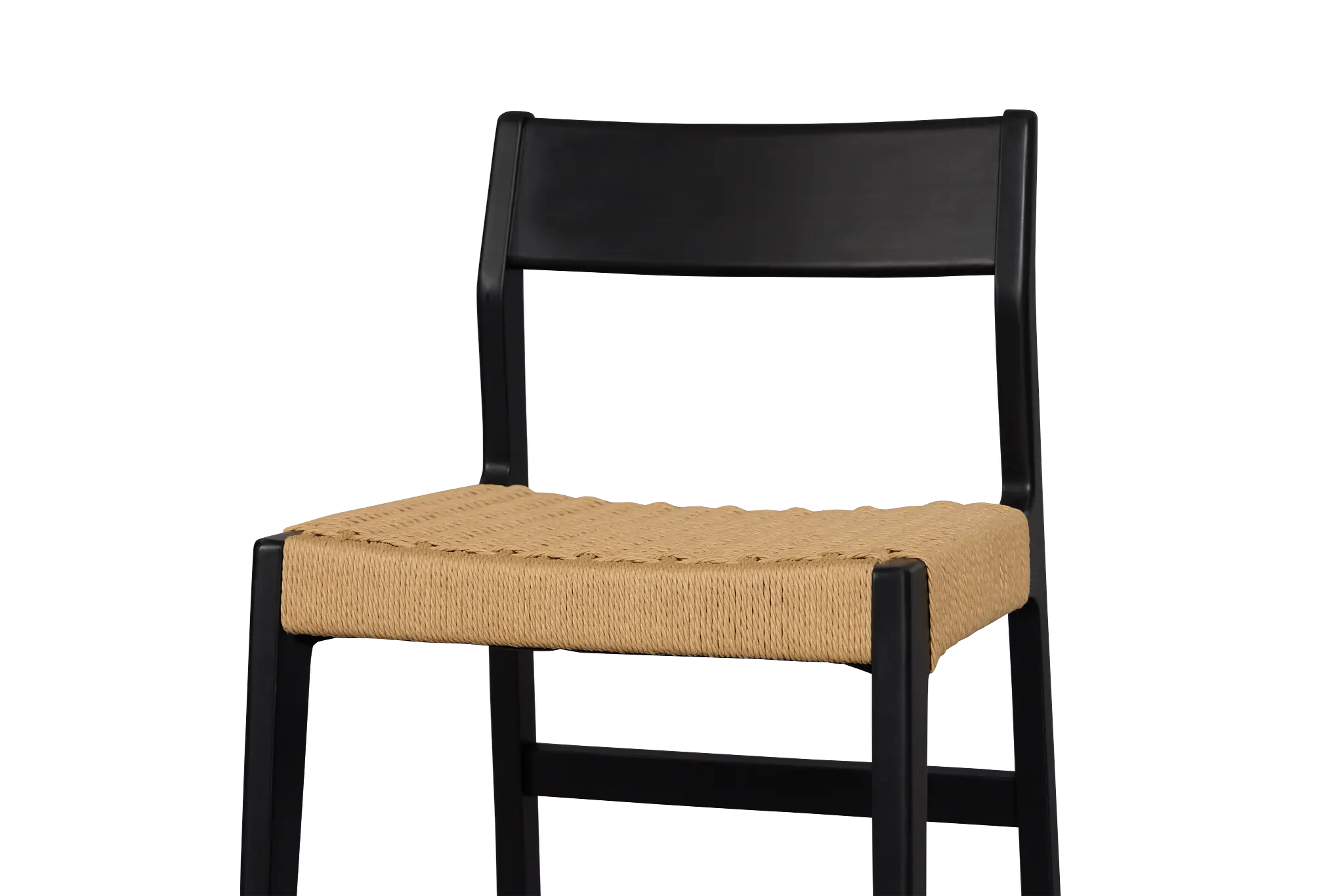 Santorini Black 24" Woven Barstool Santorini Black 24" Woven Barstool