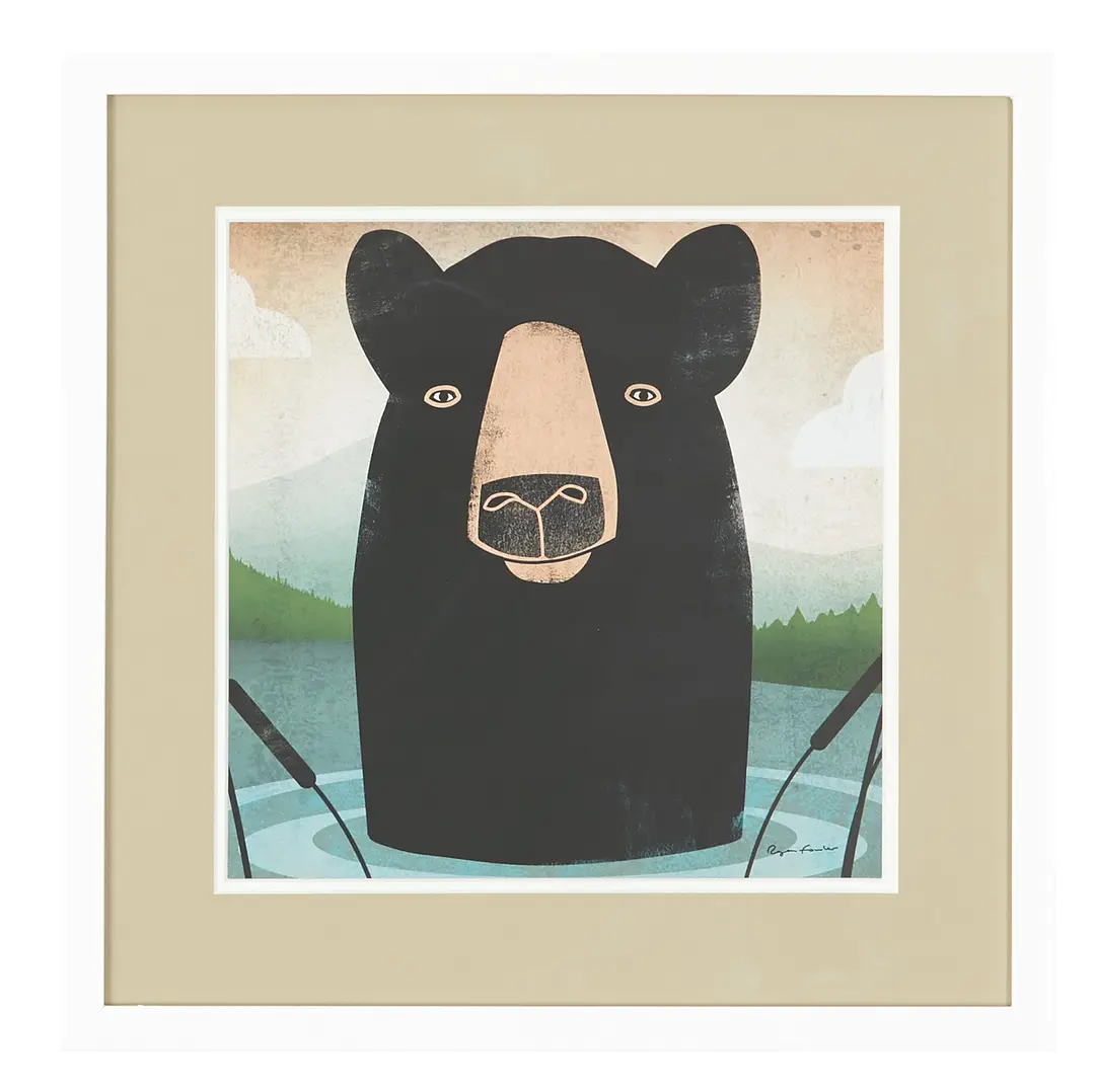 Bear Multicolored Framed Wall Art Bear Multicolored Framed Wall Art