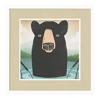 Bear Multicolored Framed Wall Art