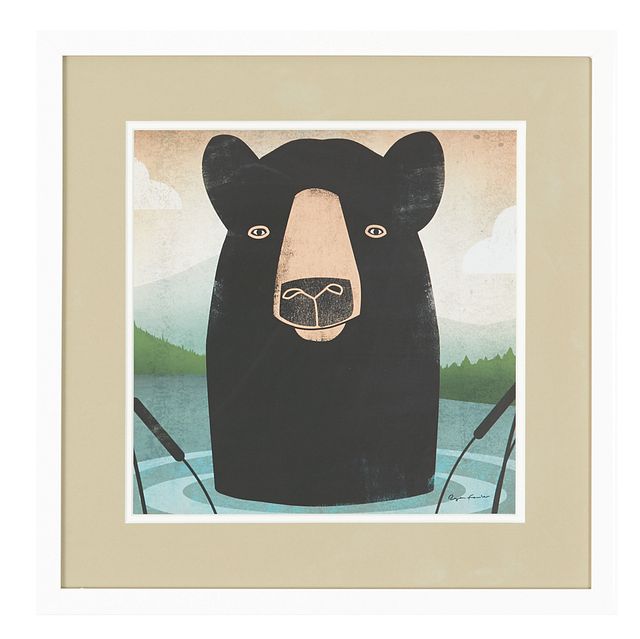 Bear Multicolored Framed Wall Art