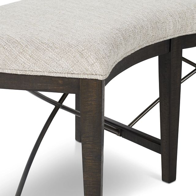 Heron Cove Dark Tone Curved Dining Bench