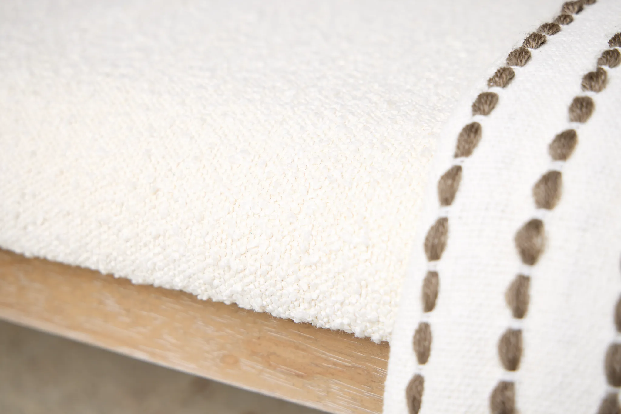 Alton Light Tone Upholstered Dining Bench