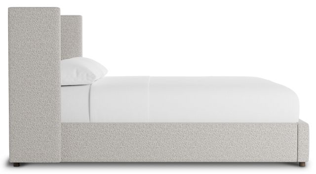 Captiva Gellar Gray 48" Upholstered Shelter Bed