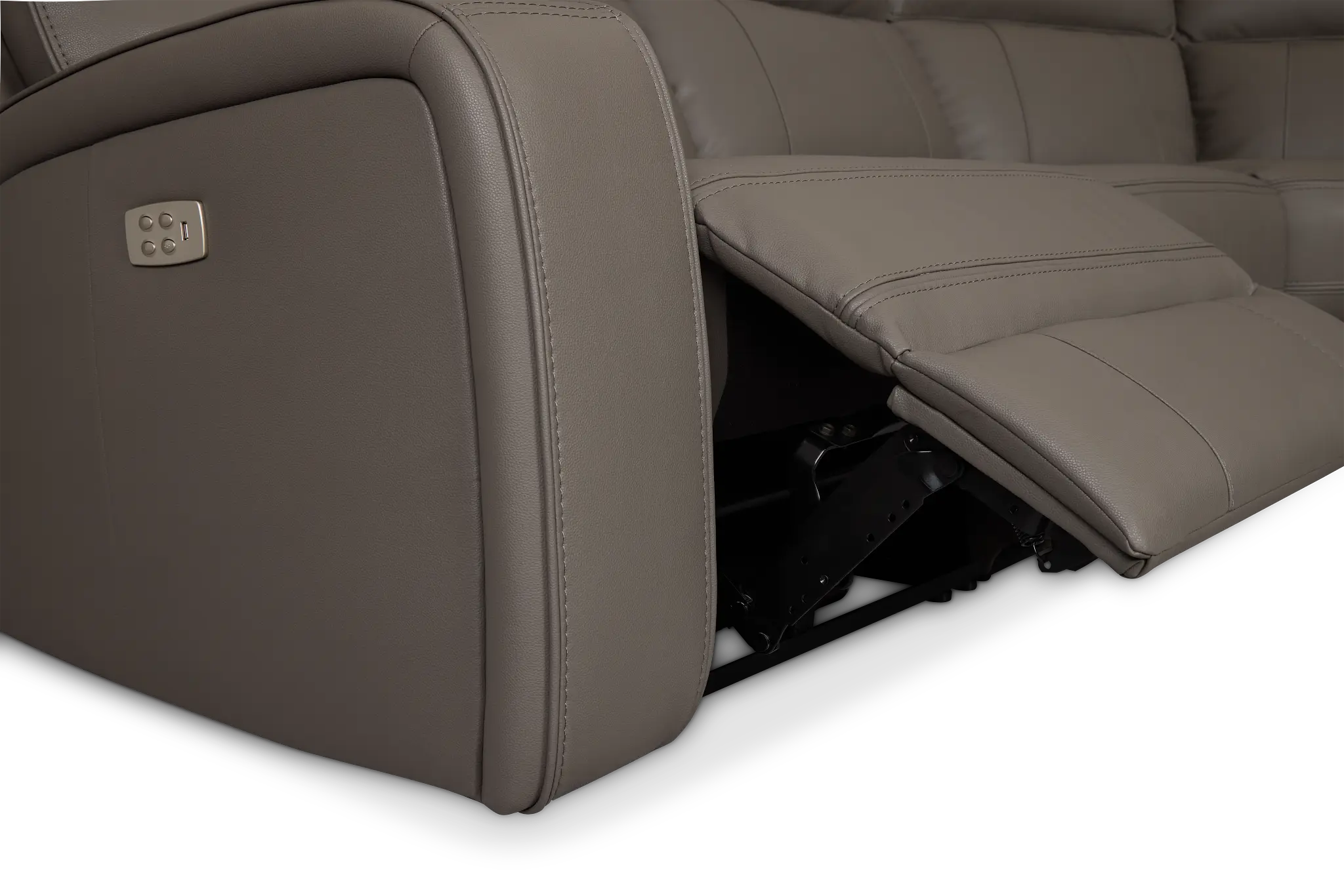 Rhett Gray Micro Large Two-arm Power Reclining Sectional Rhett Gray Micro Large Two-arm Power Reclining Sectional