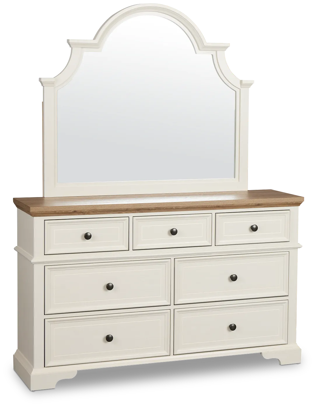 Charlotte Two-tone Dresser & Mirror