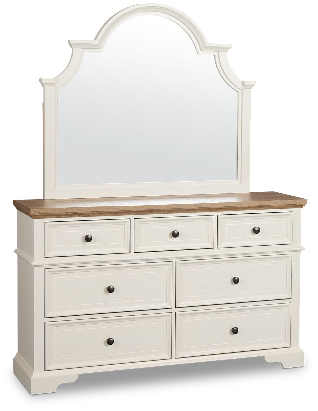Charlotte Two-tone Dresser & Mirror