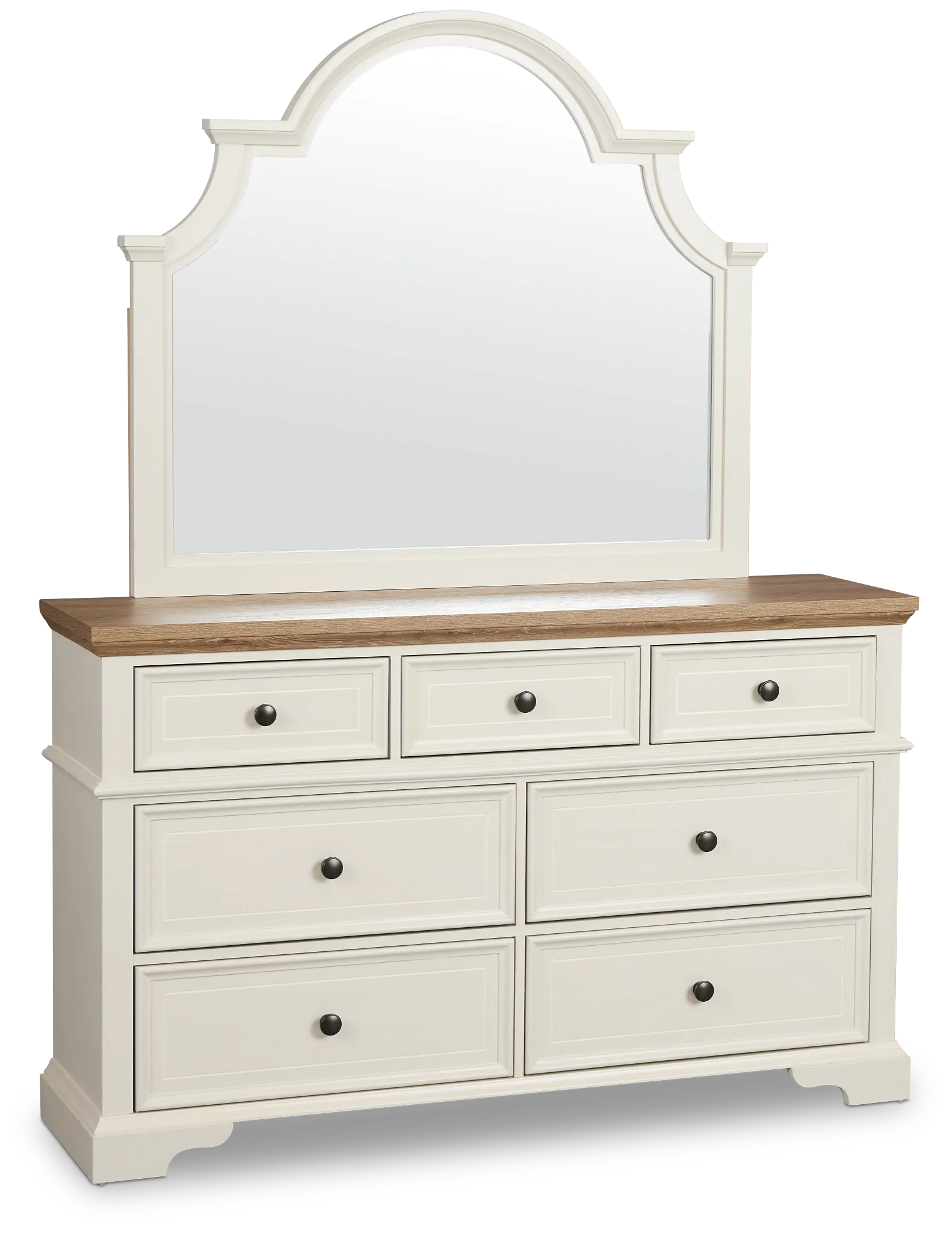 Charlotte Two-tone Dresser & Mirror