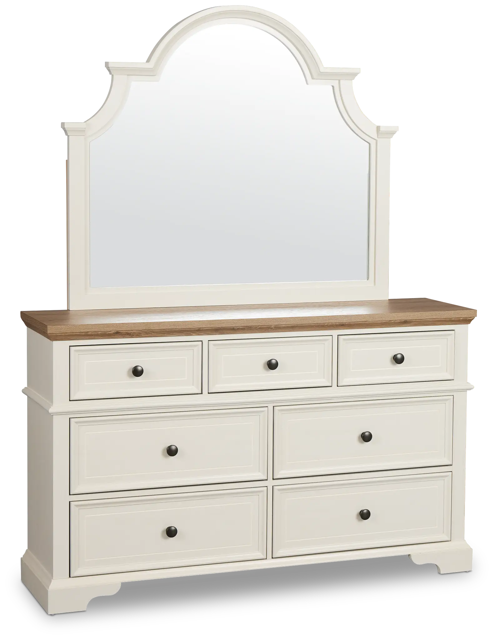 Charlotte Two-tone Dresser & Mirror Charlotte Two-tone Dresser & Mirror