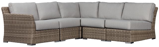 Raleigh Gray Left 5-piece Modular Sectional