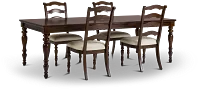 Savannah Dark Tone Rect Table & 4 Chairs
