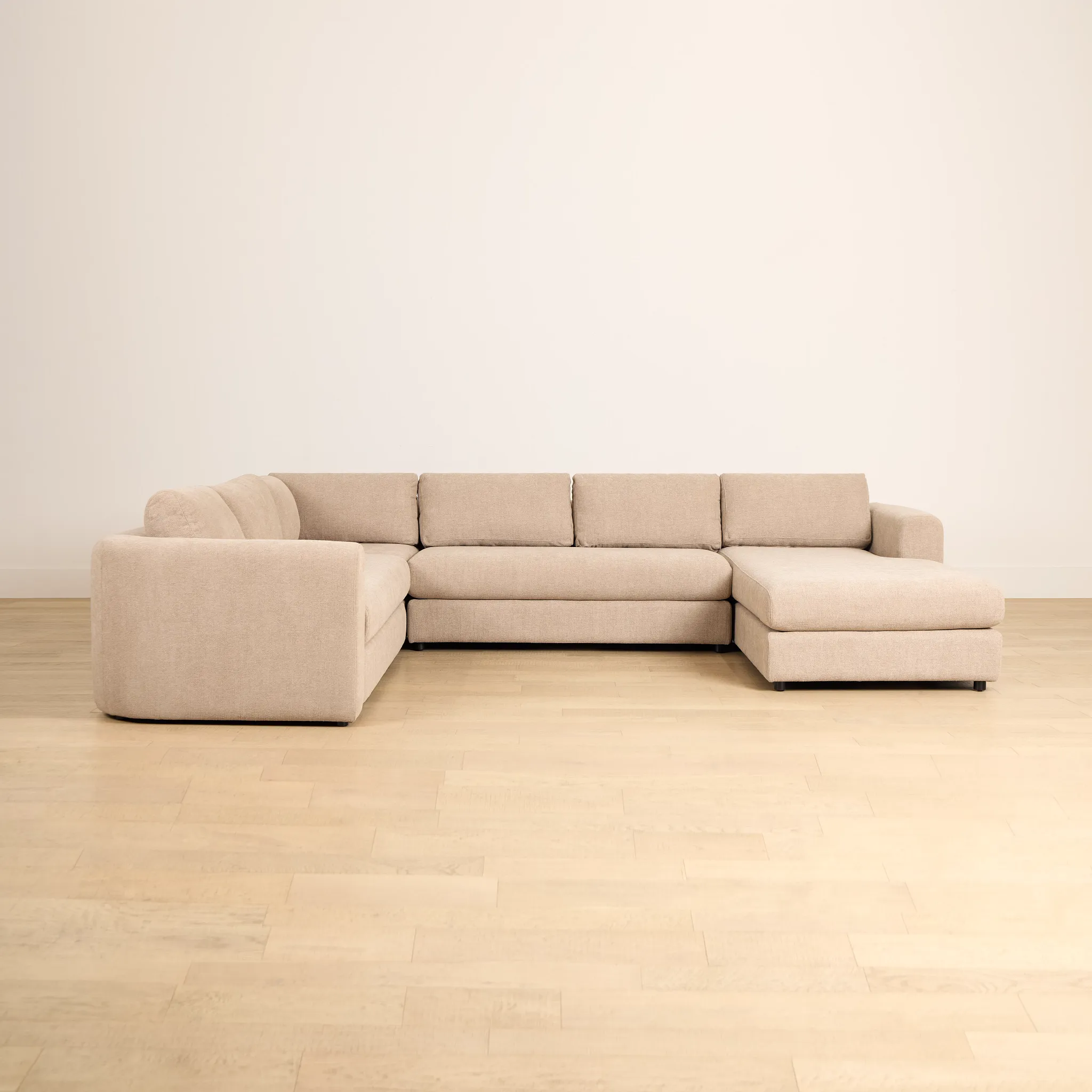 Alma Taupe Fabric Medium Right Chaise Sectional