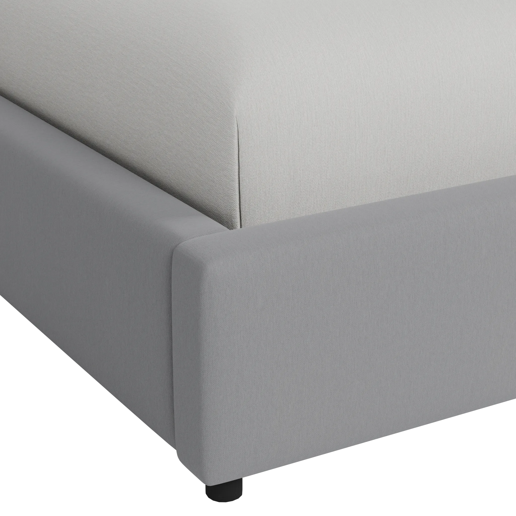 Grayton Delray Light Gray 44" Upholstered Platform Bed