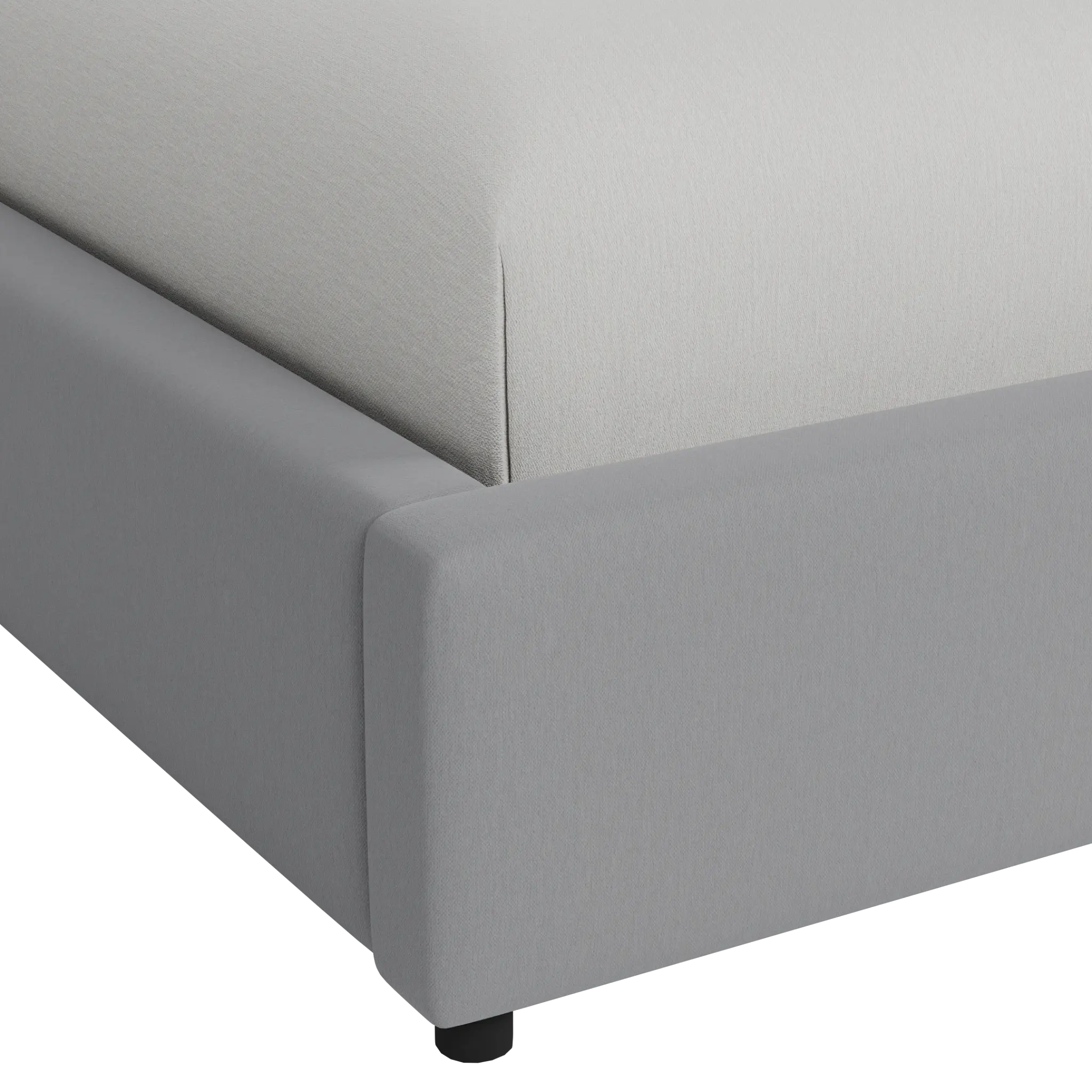 Grayton Delray Light Gray 44" Upholstered Platform Bed Grayton Delray Light Gray 44" Upholstered Platform Bed