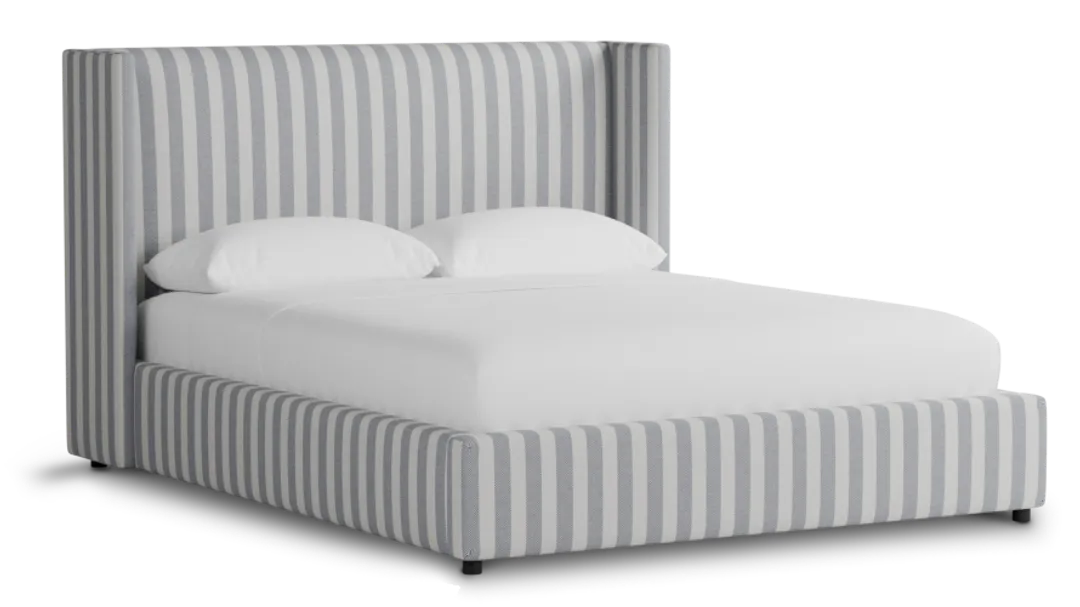 Captiva Sea Lane Dark Blue 48" Upholstered Shelter Bed