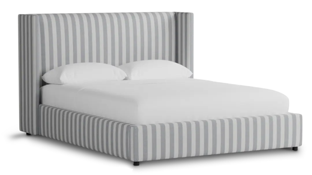 Captiva Sea Lane Dark Blue 48" Upholstered Shelter Bed Captiva Sea Lane Dark Blue 48" Upholstered Shelter Bed