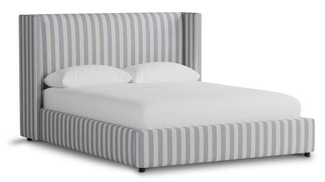 Captiva Sea Lane Dark Blue 48" Upholstered Shelter Bed