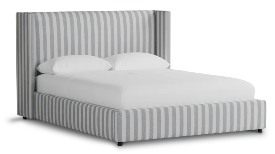 Captiva Sea Lane Dark Blue 48" Upholstered Shelter Bed