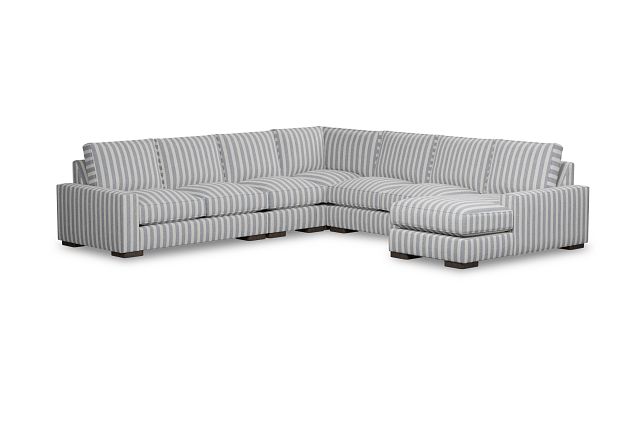 Edgewater Sea Lane Dark Blue Large Right Chaise Sectional