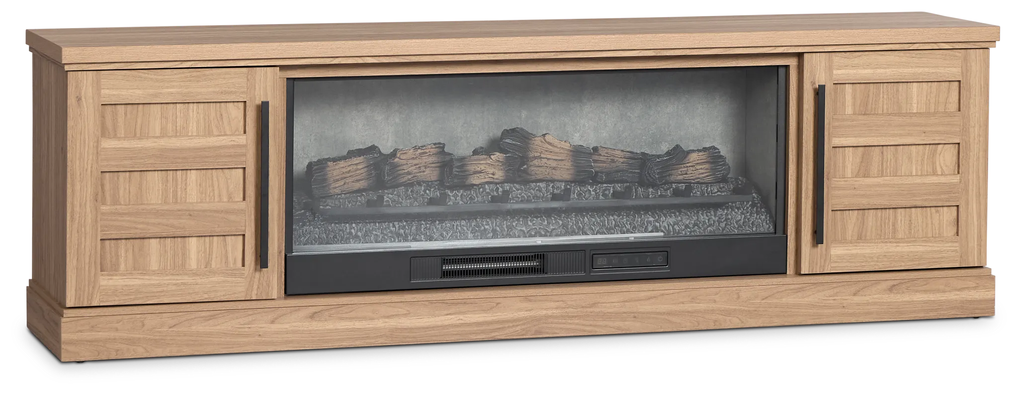 Branson Light Tone 78" Tv Stand With Fireplace Insert