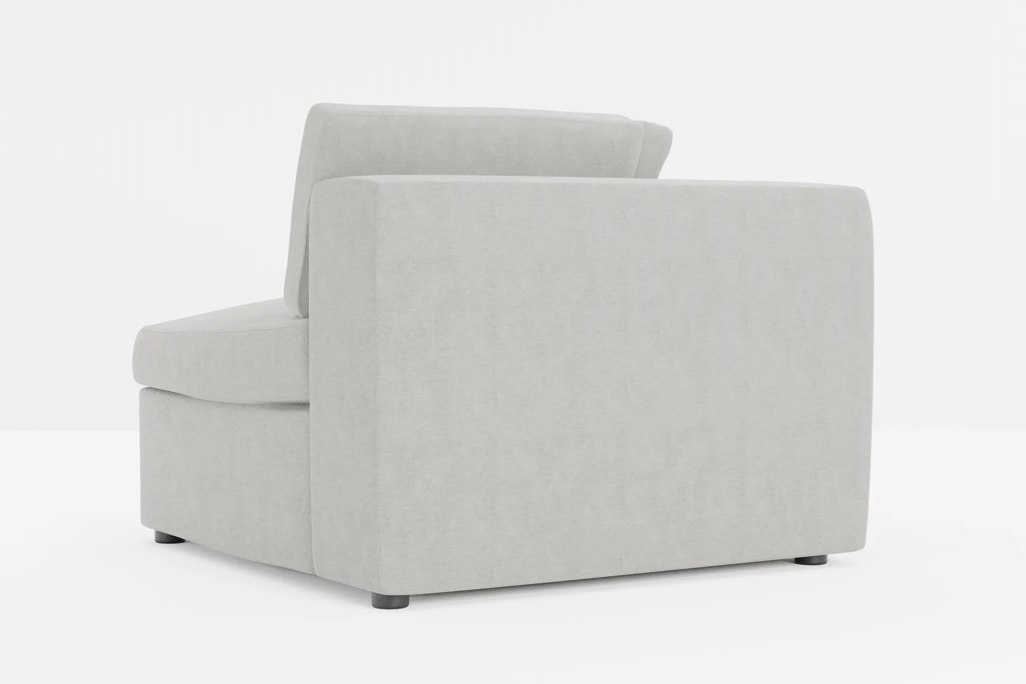 Destin Maguire Gray Fabric Corner Chair Destin Maguire Gray Fabric Corner Chair