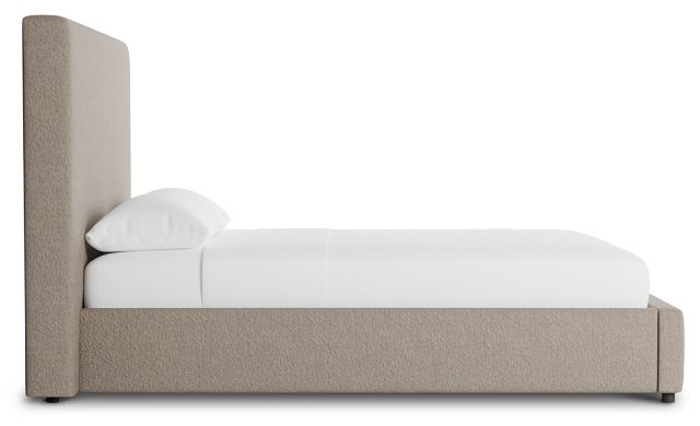 Grayton Elite Brown 54" Upholstered Platform Bed