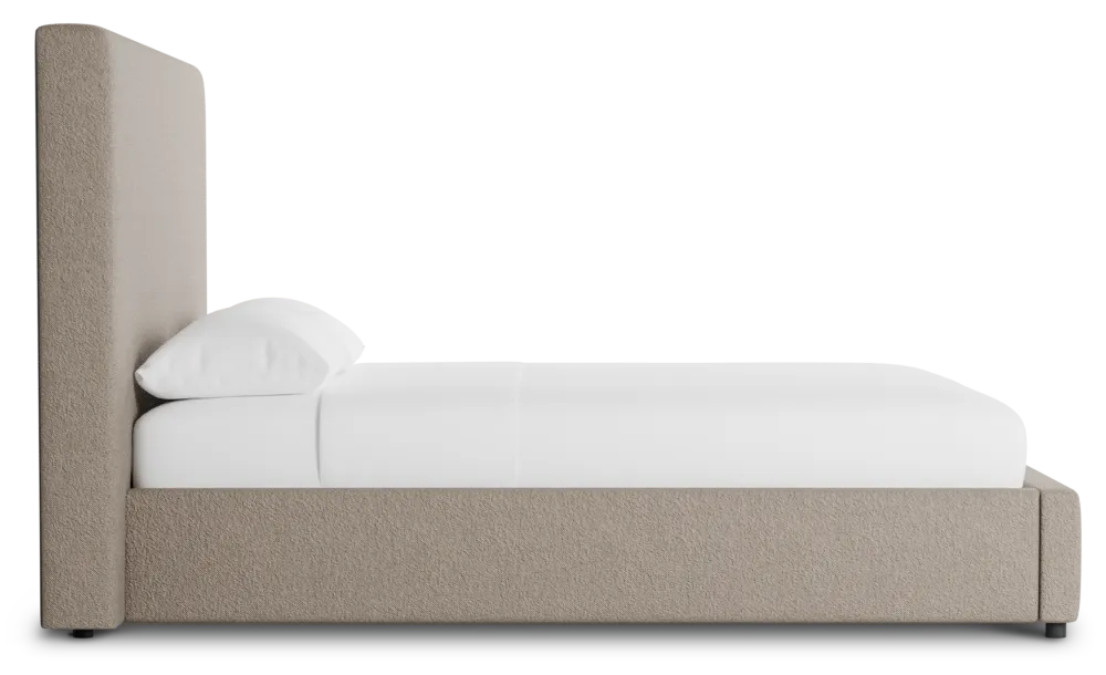 Grayton Elite Brown 54" Upholstered Platform Bed