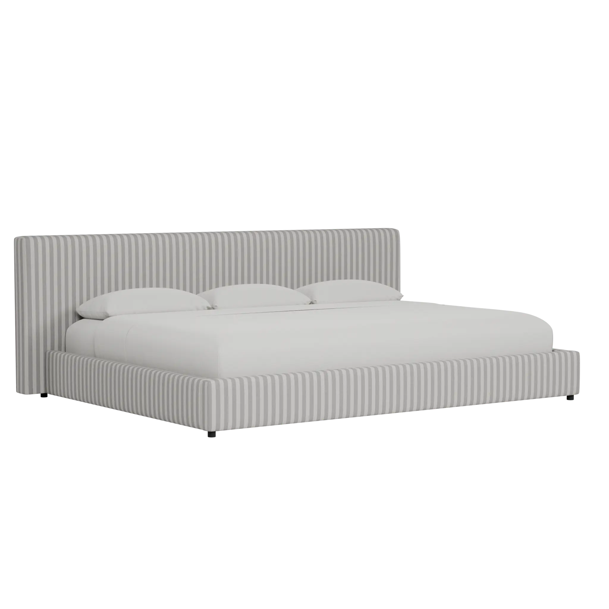 Grayton Sea Lane Light Gray 44" Upholstered Platform Bed Grayton Sea Lane Light Gray 44" Upholstered Platform Bed