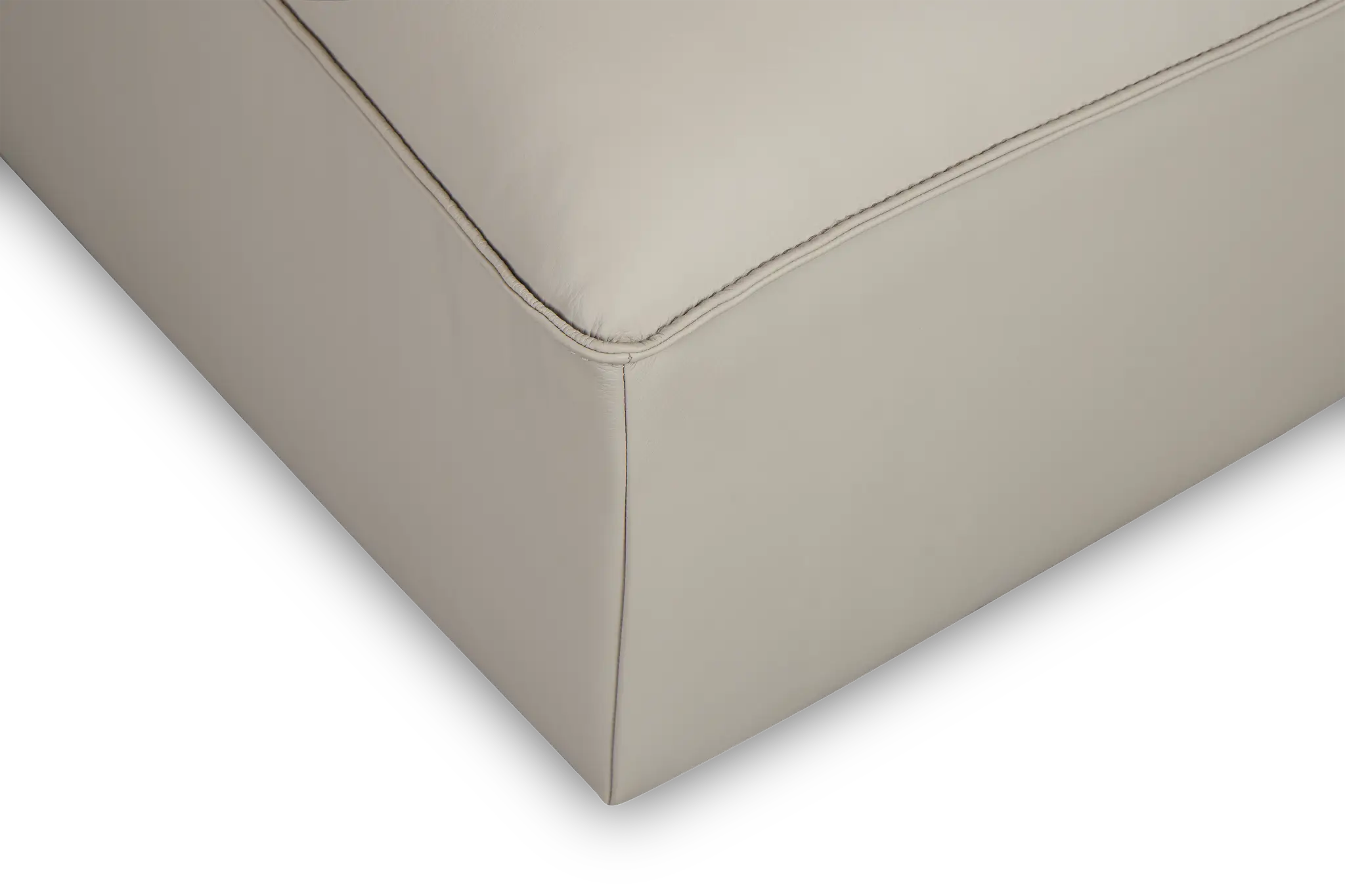 Blanca Gray Leather Ottoman Blanca Gray Leather Ottoman