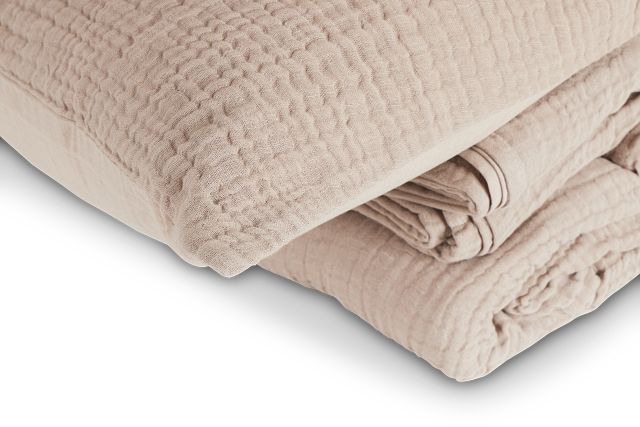 Cardaff Beige 3-piece Duvet Set