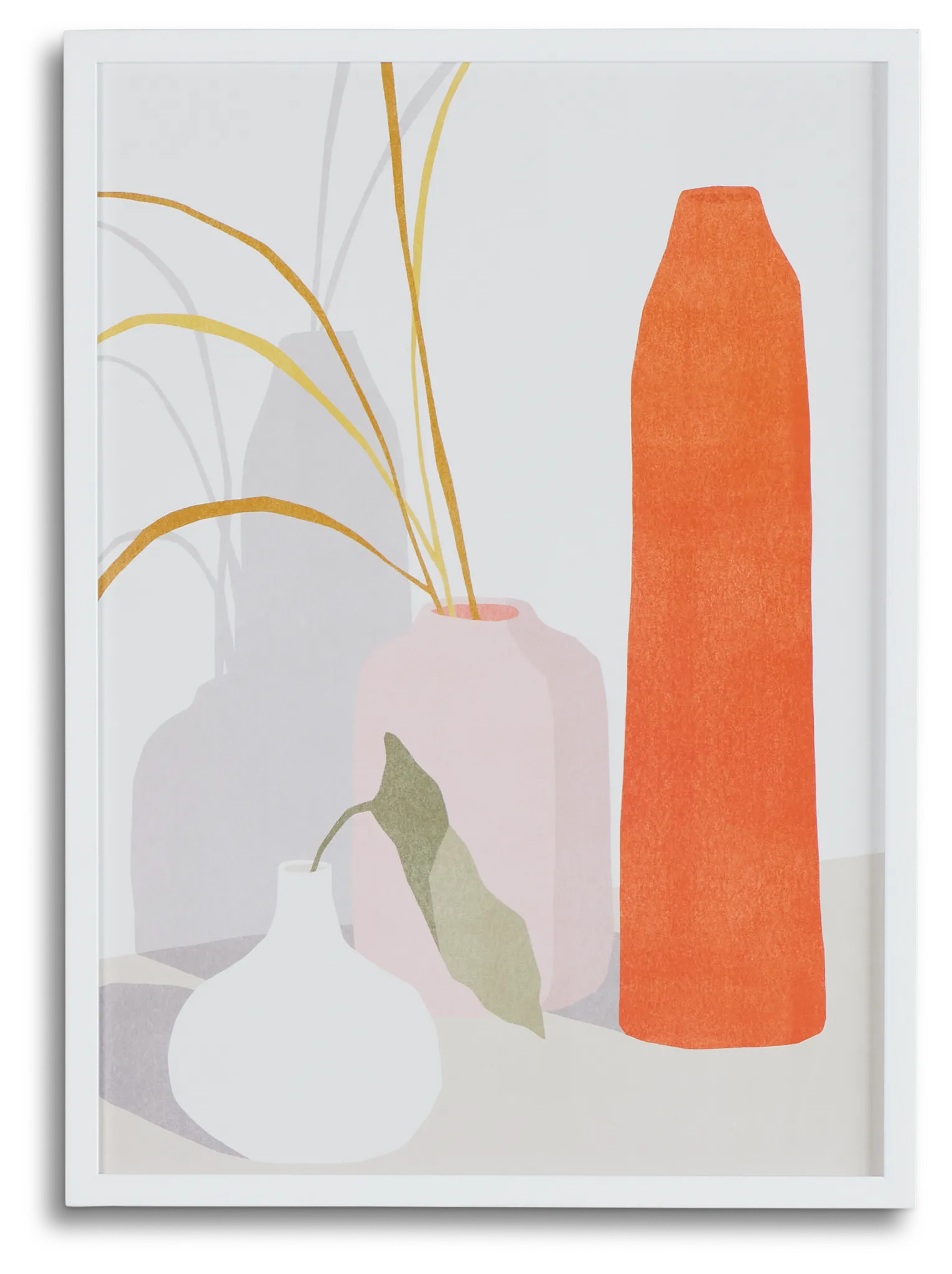 Apalla Orange Framed Wall Art