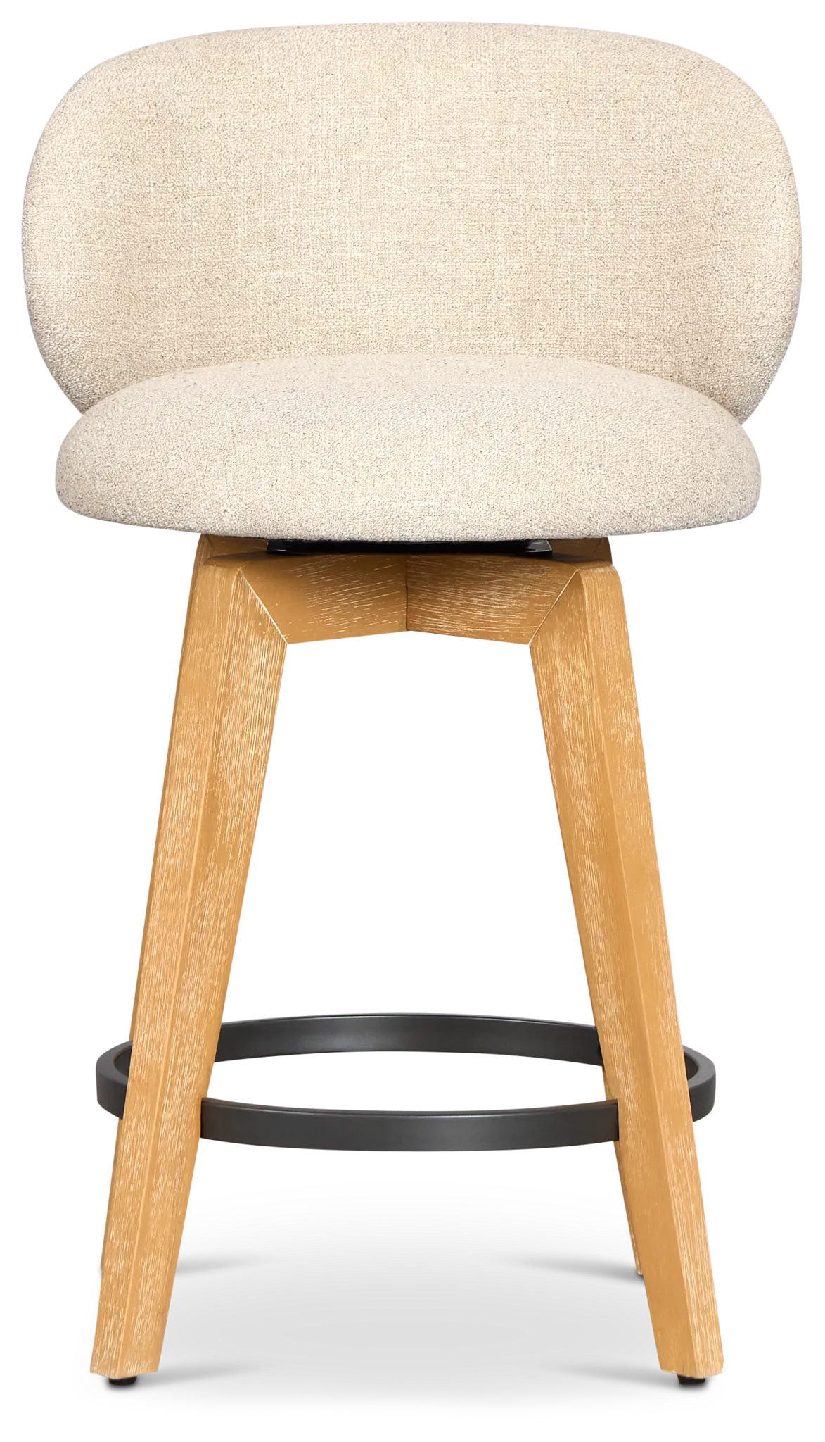 Arlo Light Beige Uph 24" Swivel Barstool