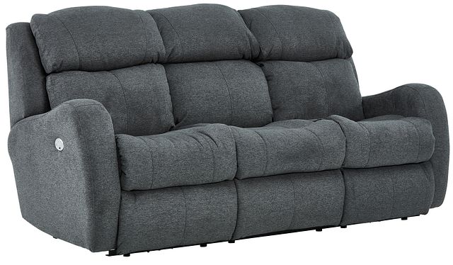 Finn Gray Fabric Power Reclining Sofa (1)