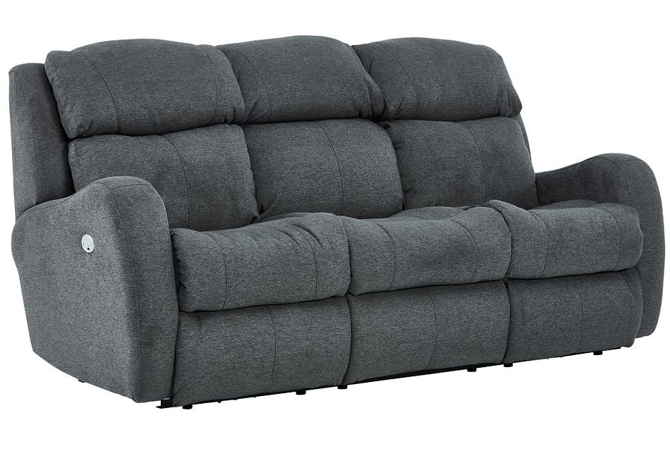 Finn Gray Fabric Power Reclining Sofa