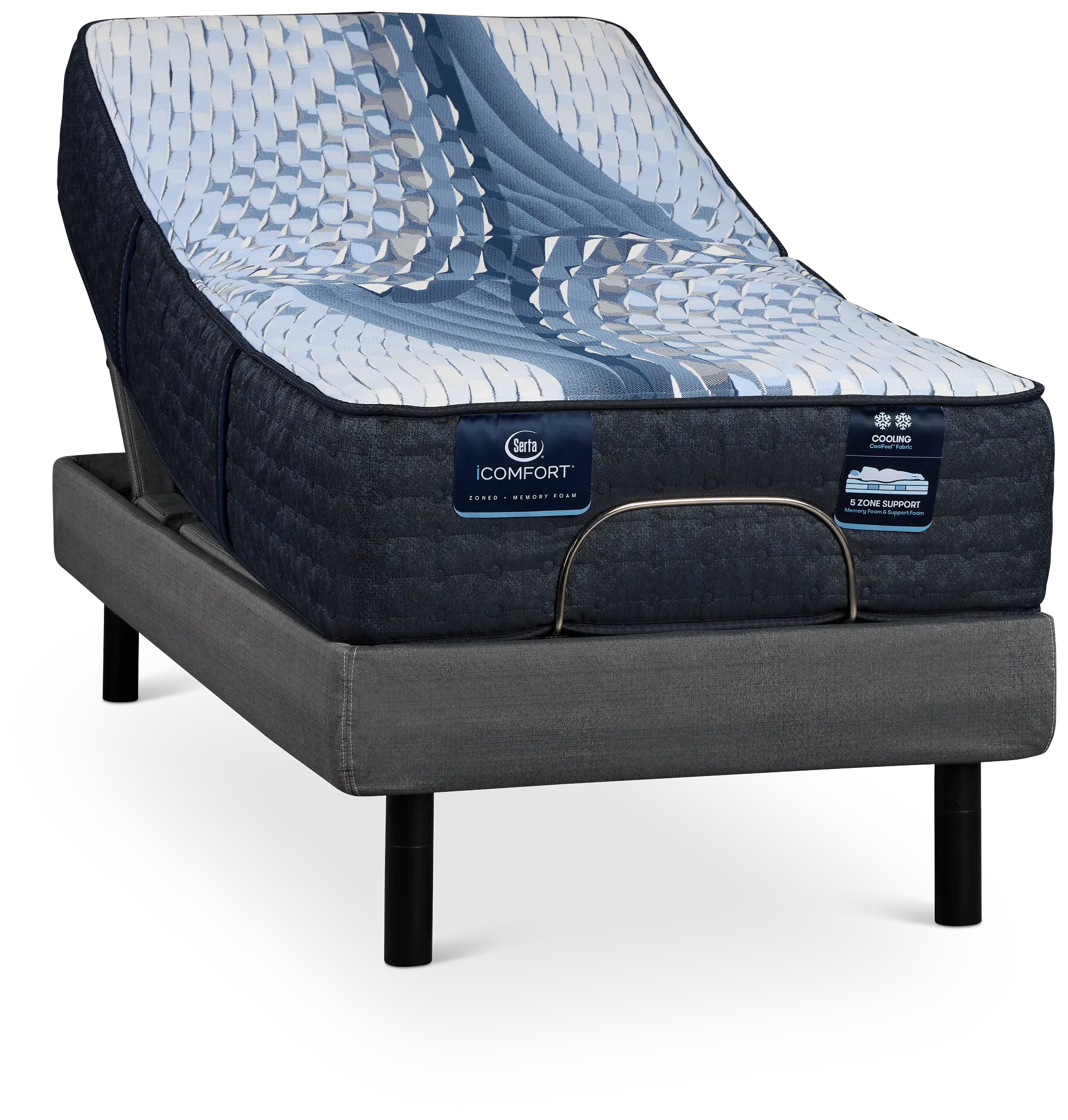 Serta Icomfort Iona Medium Motion Perfect 4 Adjustable Base Set