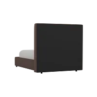 Grayton Elite Dark Brown 54" Upholstered Platform Bed