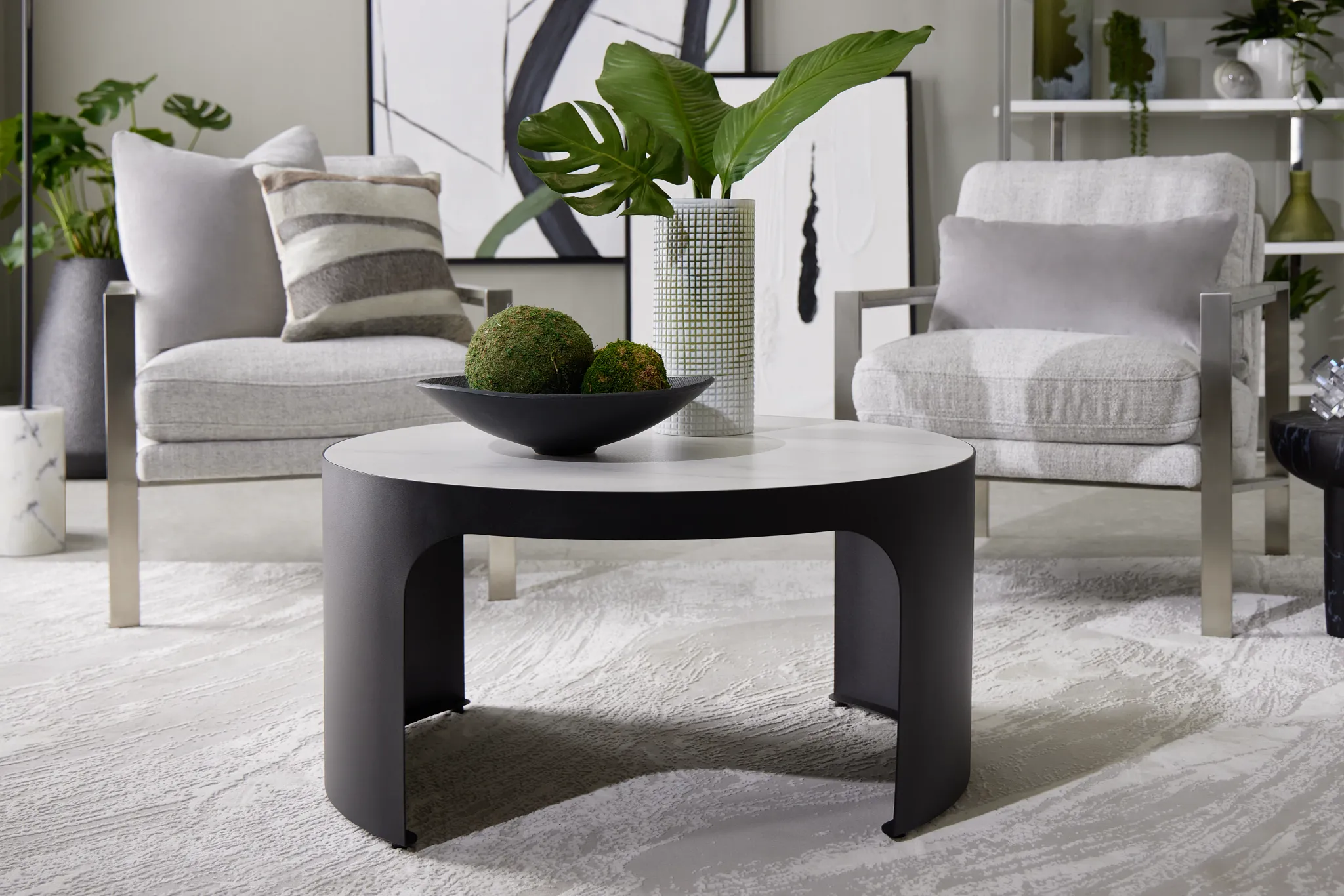 Abel White Round Coffee Table
