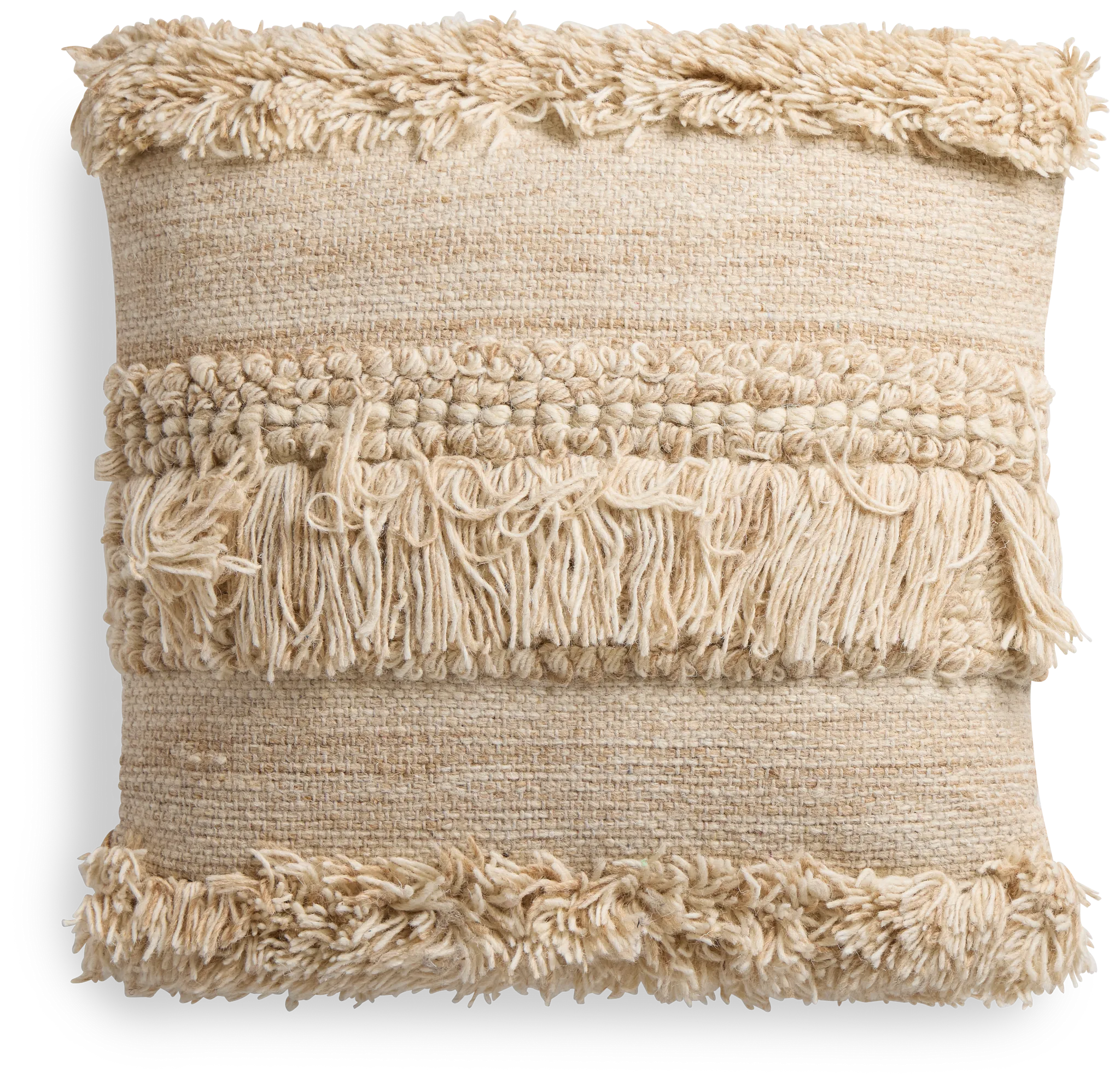 Beanton White Accent Pillow