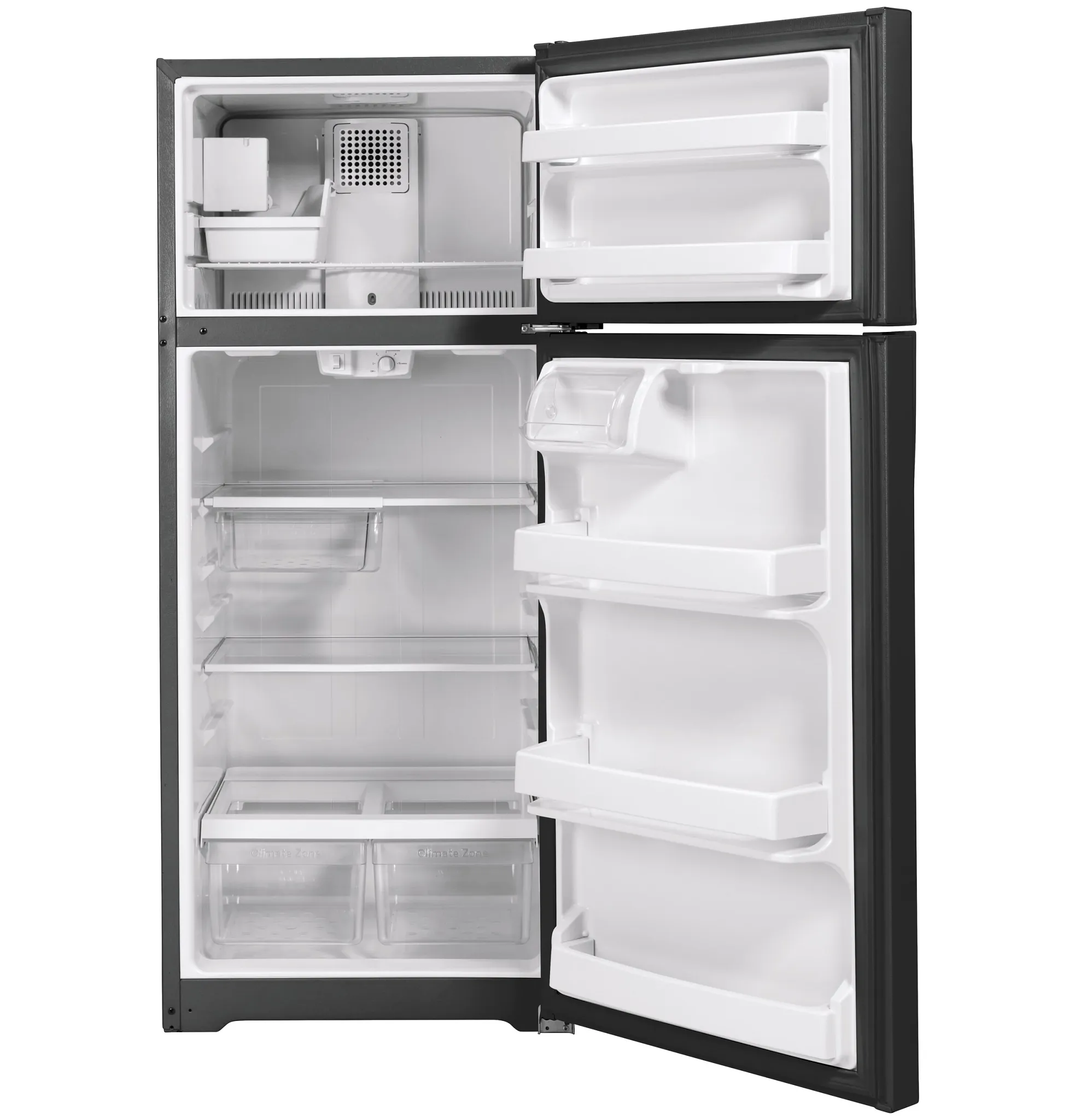 Ge 18 Series Black Top Freezer Refrigerator