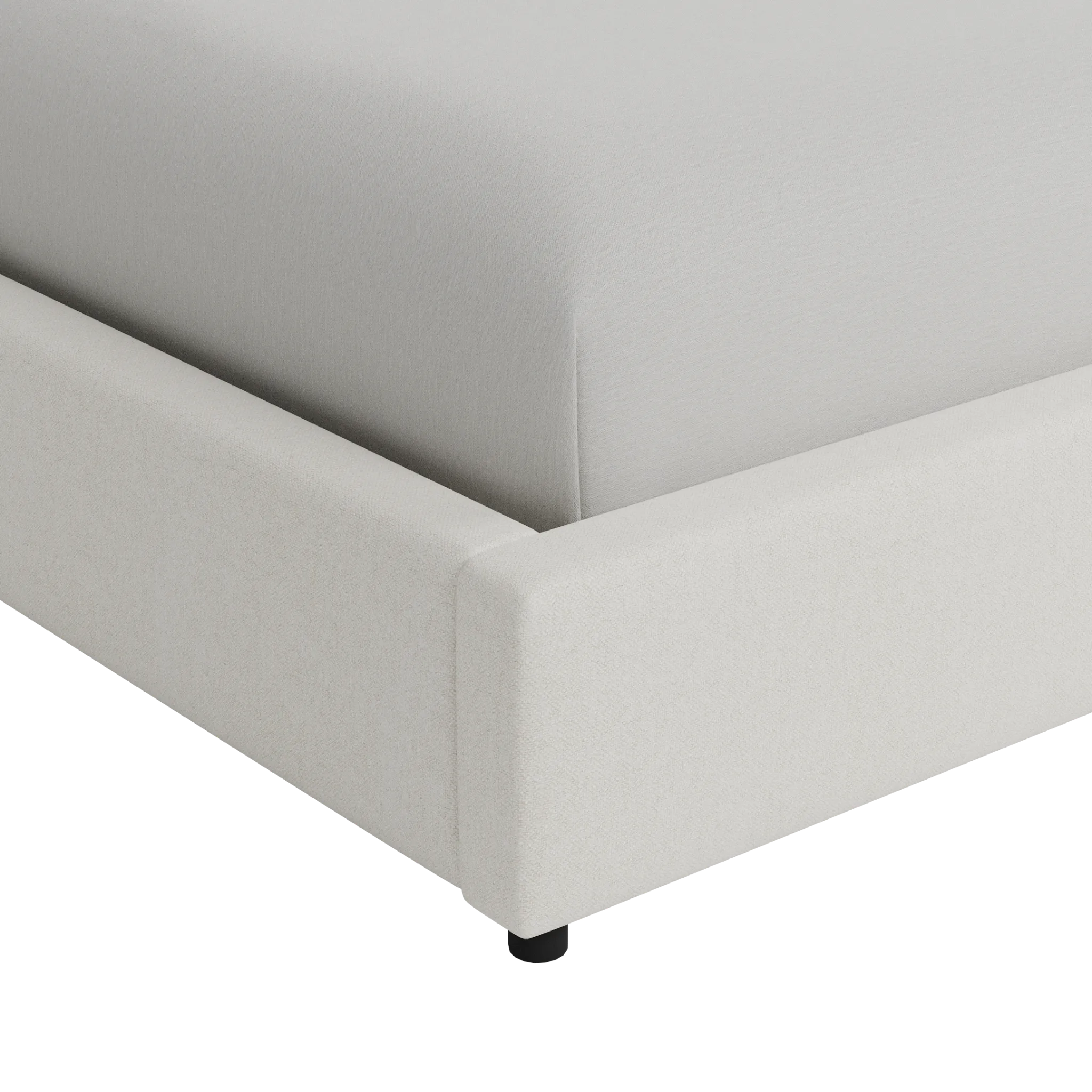 Grayton Elite Ivory 54" Upholstered Platform Bed