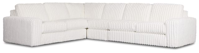 Teddy White Fabric Medium Two-arm Sectional