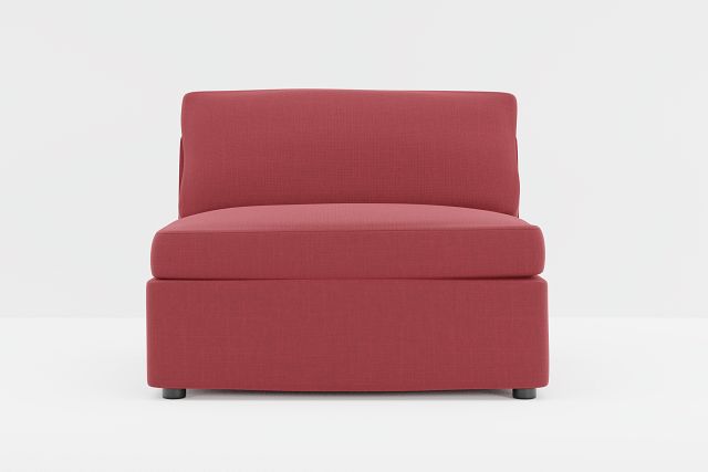 Destin Haven Red Fabric Armless Chair