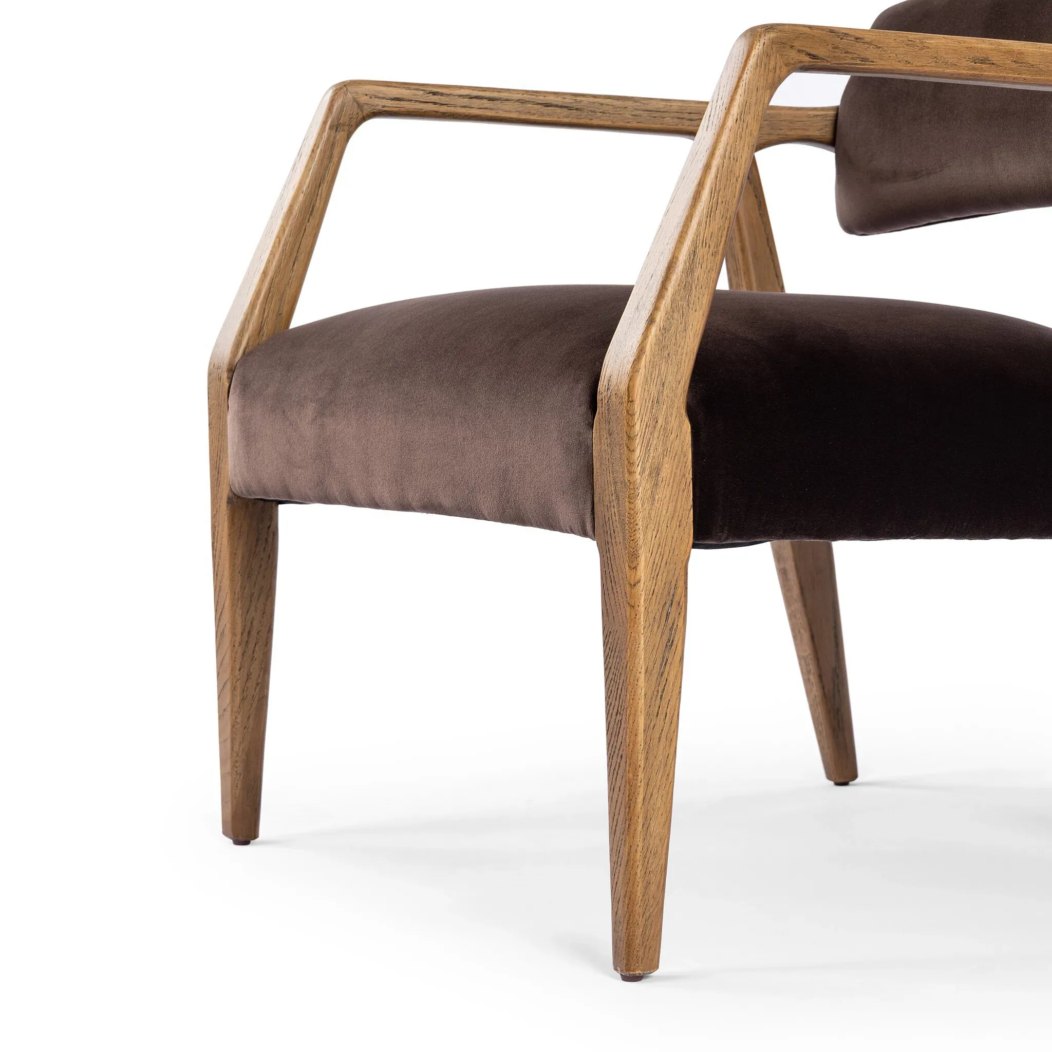Four Hands Tyler Brown Velvet Accent Chair