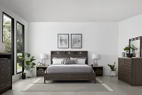 Warren Gray Panel Bed