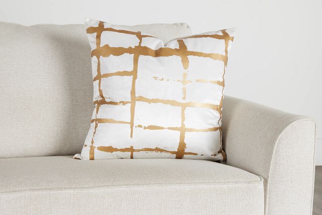 Liam Gold 22" Square Accent Pillow