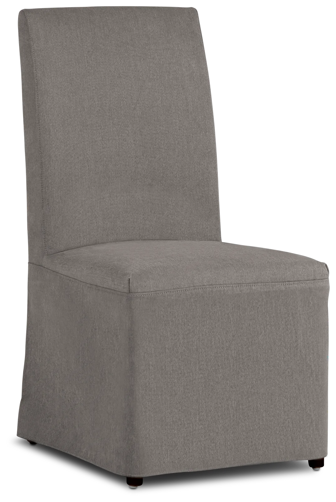 Harbor Dark Gray Long Slipcover Chair With Dark-tone Leg