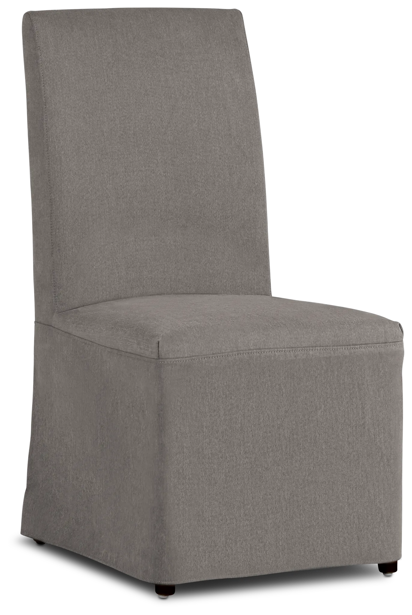 Harbor Dark Gray Long Slipcover Chair With Dark-tone Leg Harbor Dark Gray Long Slipcover Chair With Dark-tone Leg
