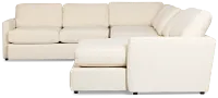 Maxwell Light Beige Fabric Large Right Chaise Sectional